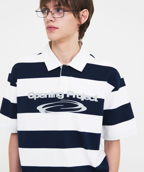 Opening Project（オープニングプロジェクト）の「【UNISEX】Opening Project／ストライプＴ（Tシャツ/カットソー・レディース・グレー/ホワイト/ライトグリーン・MEDIUM/LARGE）」の7枚目の写真