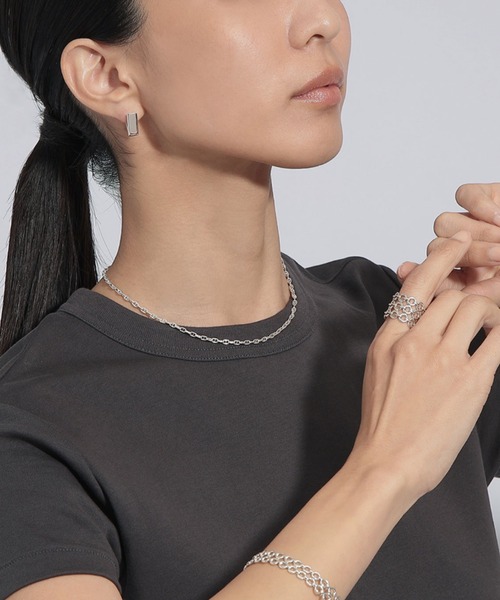 LAH(エルエーエイチ)の「シングルピアス K18ポスト(ピアス(片耳用)・レディース・シルバー・ONE SIZE)」の8枚目の写真