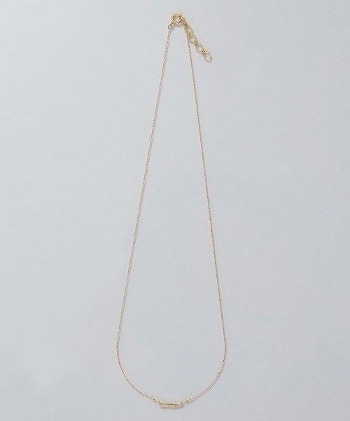 Phoebe(フィービィー)の「【金属アレルギー対応】ストレートバービジューネックレス/全長:39cm+3cm(ネックレス・レディース・イエローゴールド/シルバー/シャンパン・FREE)」の8枚目の写真