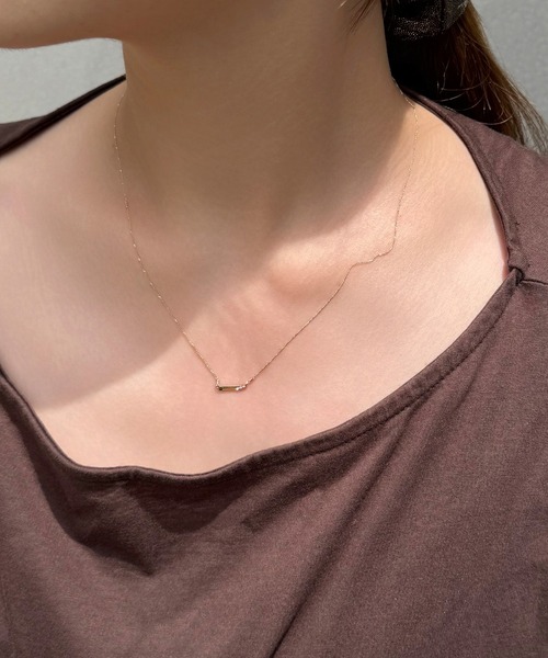 Phoebe(フィービィー)の「【金属アレルギー対応】ストレートバービジューネックレス/全長:39cm+3cm(ネックレス・レディース・イエローゴールド/シルバー/シャンパン・FREE)」の16枚目の写真