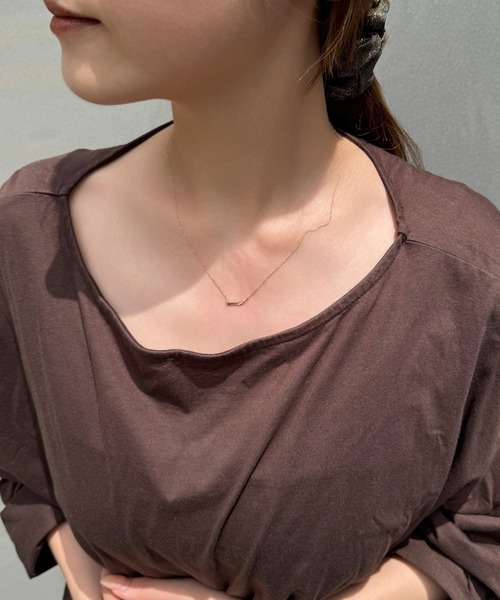 Phoebe(フィービィー)の「【金属アレルギー対応】ストレートバービジューネックレス/全長:39cm+3cm(ネックレス・レディース・イエローゴールド/シルバー/シャンパン・FREE)」の20枚目の写真