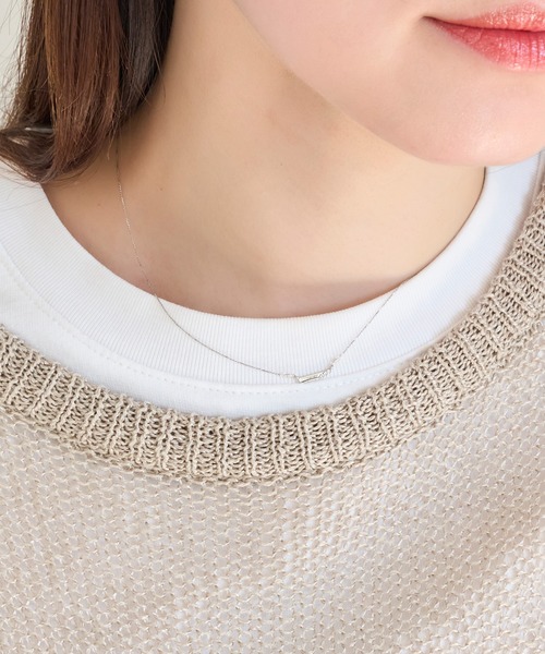 Phoebe(フィービィー)の「【金属アレルギー対応】ストレートバービジューネックレス/全長:39cm+3cm(ネックレス・レディース・イエローゴールド/シルバー/シャンパン・FREE)」の20枚目の写真