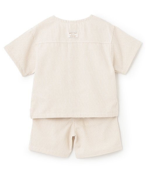 petit main（プティマイン）の「布帛半袖セットアップ（セットアップ・キッズ・ブルー/ストライプ・110cm/80ｃｍ/130cm/120cm/90cm/100cm）」の6枚目の写真