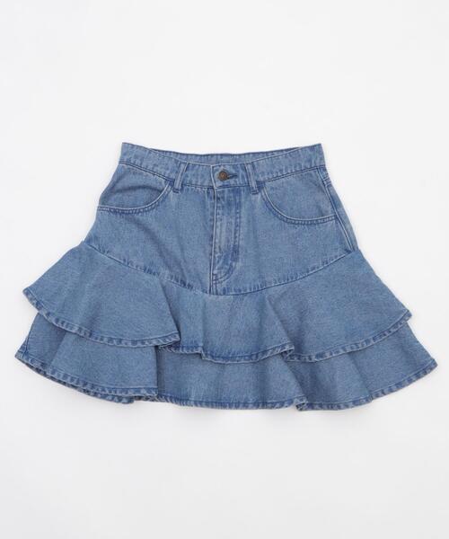 MaisonMargiela ウィメン デニムフリルスカート セール】WEGO/【25年春夏新作】デニムフリルミニスカート