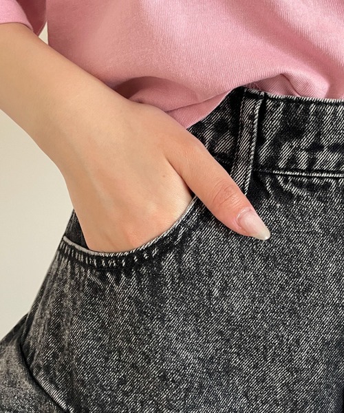 WEGO（ウィゴー）の「WEGO/デニムフリルミニスカート（デニムスカート・レディース・ブラック系その他/ライトインディゴブルー・FREE）」の6枚目の写真
