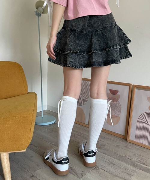 WEGO（ウィゴー）の「WEGO/デニムフリルミニスカート（デニムスカート・レディース・ブラック系その他/ライトインディゴブルー・FREE）」の14枚目の写真