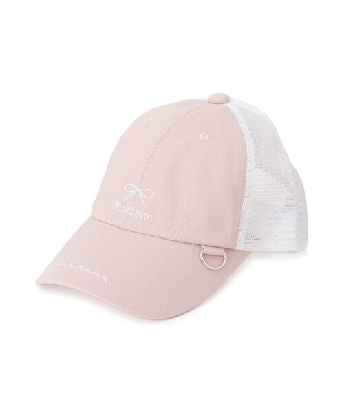 PINK-latte（ピンクラテ）の「リボンキャップ（キャップ・キッズ・ブラック/ホワイト/ライトブルー/ベビーピンク・00）」の5枚目の写真