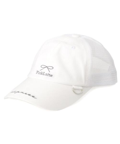 PINK-latte（ピンクラテ）の「リボンキャップ（キャップ・キッズ・ブラック/ホワイト/ライトブルー/ベビーピンク・00）」の13枚目の写真