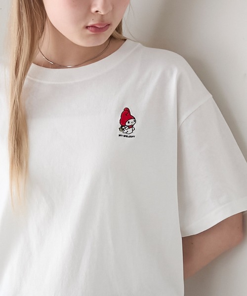 sanrio(サンリオ)の「【My Melody × forksy.】アソートプリント 半袖TEE(Tシャツ/カットソー・レディース・ブラック/ホワイト系/ネイビー/ホワイト・FREE)」の2枚目の写真