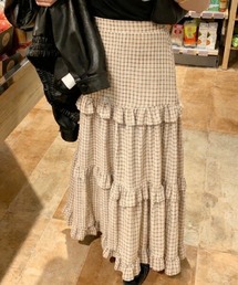 デザインハイウエストロングスカート
