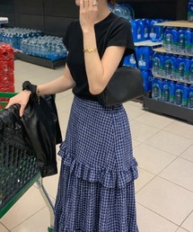 デザインハイウエストロングスカート