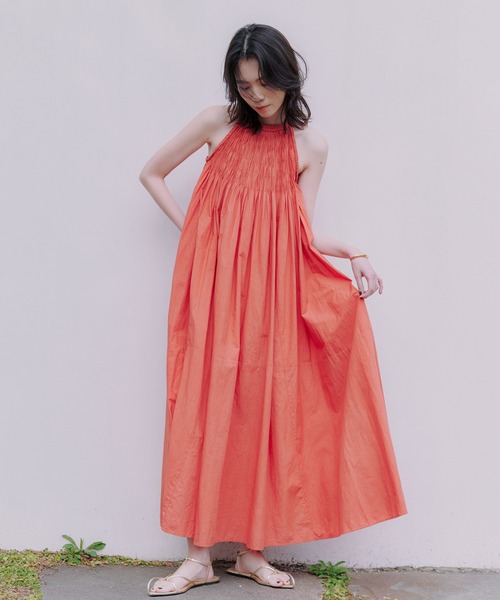 anuans Indiaコットンブレードマキシワンピース Indiaコットンブレードマキシワンピース（ワンピース）｜anuans