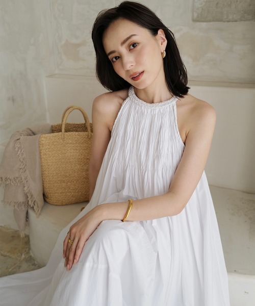 anuans Indiaコットンブレードマキシワンピース Indiaコットンブレードマキシワンピース