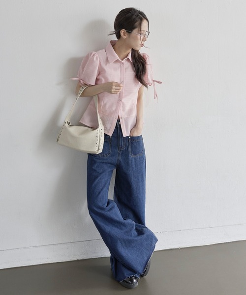 UNE MANSION（ユヌマンション）の「【ショルダーバッグ/ハンドバッグ】2WAYユニークシルバースタッズボックスバッグ（ショルダーバッグ・レディース・アイボリー/ブラック/ブラウン/ピンク・ONE SIZE）」の7枚目の写真