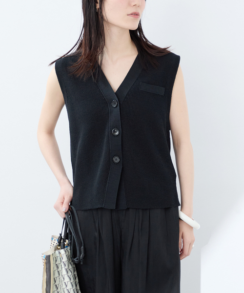 Crisp cotton mannish ベスト