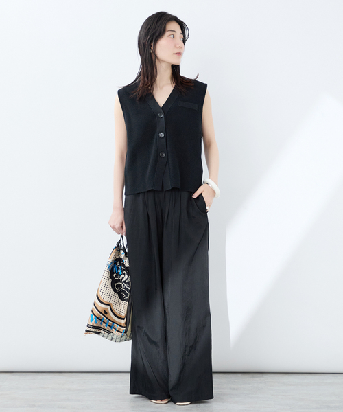 Crisp cotton mannish ベスト