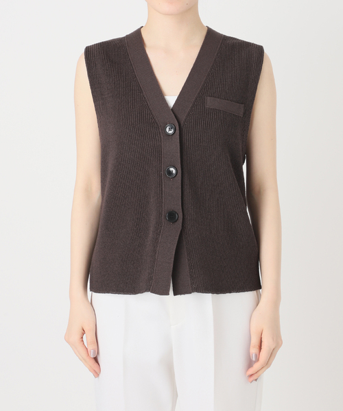 Crisp cotton mannish ベスト
