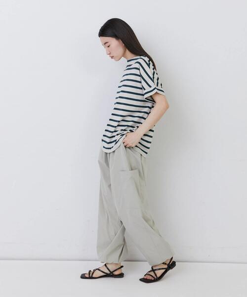 conges payes ADIEU TRISTESSE（コンジェ ペイエ アデュートリステス）の「◆ショートスリーブバスクシャツ（Tシャツ/カットソー・レディース・グレー系その他/ベージュ系その他/ブルー系その他・FREE）」の5枚目の写真