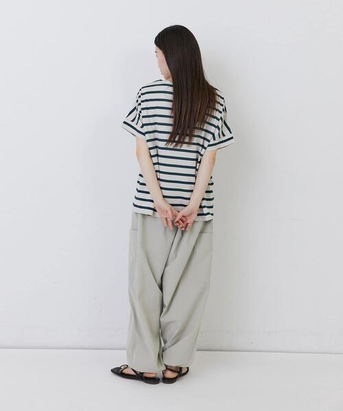 conges payes ADIEU TRISTESSE（コンジェ ペイエ アデュートリステス）の「◆ショートスリーブバスクシャツ（Tシャツ/カットソー・レディース・グレー系その他/ベージュ系その他/ブルー系その他・FREE）」の6枚目の写真