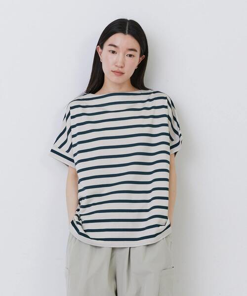 conges payes ADIEU TRISTESSE（コンジェ ペイエ アデュートリステス）の「◆ショートスリーブバスクシャツ（Tシャツ/カットソー・レディース・グレー系その他/ベージュ系その他/ブルー系その他・FREE）」の8枚目の写真