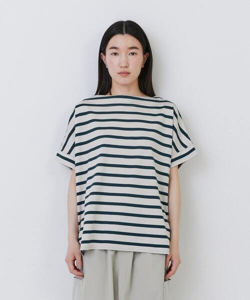 conges payes ADIEU TRISTESSE（コンジェ ペイエ アデュートリステス）の「◆ショートスリーブバスクシャツ（Tシャツ/カットソー・レディース・グレー系その他/ベージュ系その他/ブルー系その他・FREE）」の9枚目の写真