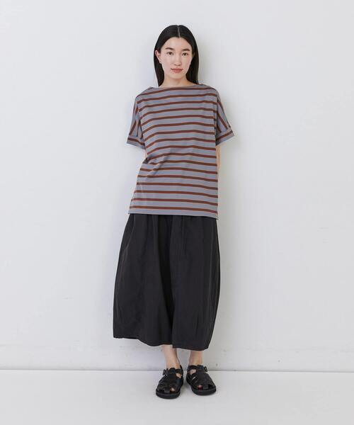 conges payes ADIEU TRISTESSE（コンジェ ペイエ アデュートリステス）の「◆ショートスリーブバスクシャツ（Tシャツ/カットソー・レディース・グレー系その他/ベージュ系その他/ブルー系その他・FREE）」の12枚目の写真