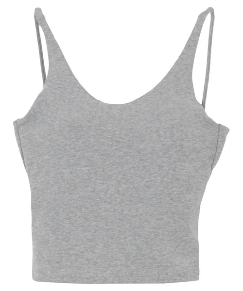 KOBE LETTUCE（コウベレタス）の「カップ付き 深Uネックタンクトップ（タンクトップ・レディース・ホワイト/ブラウン/杢グレー/ブラック・M）」の11枚目の写真