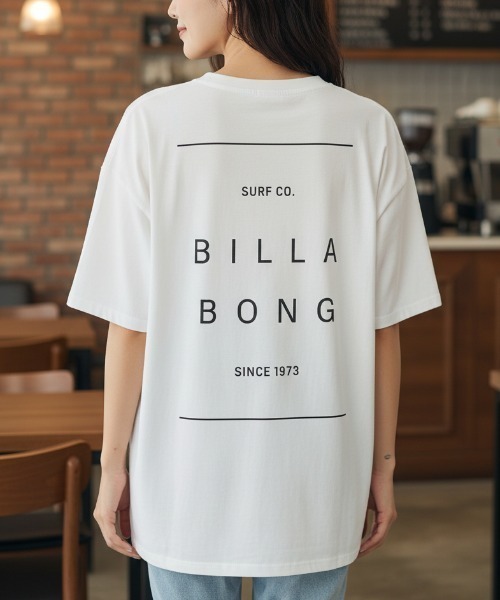 BILLABONG(ビラボン)の「【BILLABONG WOMENS/ビラボンウィメンズ】25SS LINE CLEAN LOGO LOOSE TEE/バックプリント半袖ロゴTシャツ(Tシャツ/カットソー・レディース・イエロー/ホワイト/ブラック/ブルー系その他・LARGE/MEDIUM)」の1枚目の写真