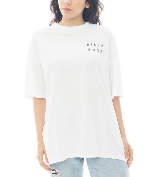 BILLABONG(ビラボン)の「【BILLABONG WOMENS/ビラボンウィメンズ】25SS LINE CLEAN LOGO LOOSE TEE/バックプリント半袖ロゴTシャツ(Tシャツ/カットソー・レディース・イエロー/ホワイト/ブラック/ブルー系その他・LARGE/MEDIUM)」の5枚目の写真