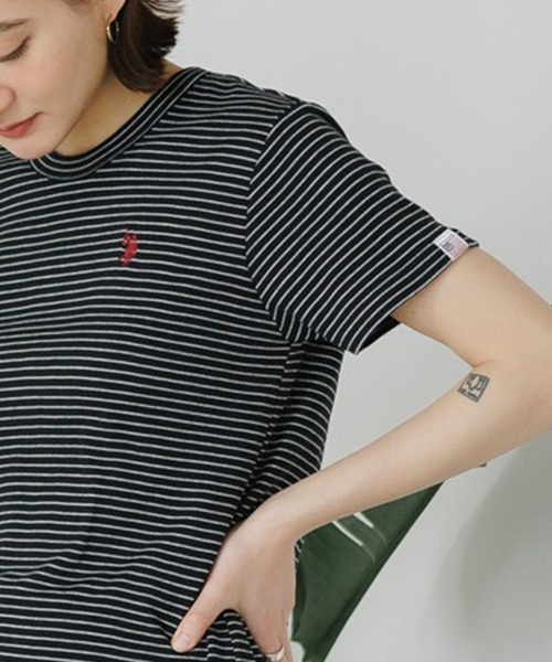 U.S. POLO ASSN.(ユーエスポロアッスン)の「U.S. POLO ASSN./ユーエスポロアッスン スムース1ポイント刺繍Tシャツ メンズ 秋物 秋服 2026年秋冬(Tシャツ/カットソー・メンズ・ホワイト系その他/ブラック系その他/ネイビー/ホワイト/サックスブルー/ピンク・M/S/L)」の3枚目の写真