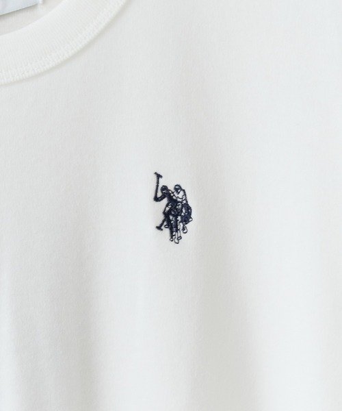 U.S. POLO ASSN.(ユーエスポロアッスン)の「U.S. POLO ASSN./ユーエスポロアッスン スムース1ポイント刺繍Tシャツ メンズ 秋物 秋服 2026年秋冬(Tシャツ/カットソー・メンズ・ホワイト系その他/ブラック系その他/ネイビー/ホワイト/サックスブルー/ピンク・M/S/L)」の8枚目の写真