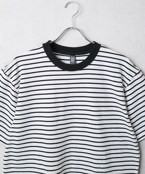 INNOCENT（イノセント）の「【DF001】【D-FACTORY】5.3オンス プレミアム コンフォート ボーダー Tシャツ（Tシャツ/カットソー・メンズ・ブラック×ホワイト/ホワイト系その他/ホワイト×ブラック・MEDIUM/LARGE/X-LARGE/SMALL）」の20枚目の写真