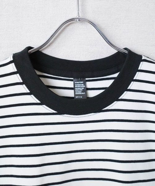 INNOCENT（イノセント）の「【DF001】【D-FACTORY】5.3オンス プレミアム コンフォート ボーダー Tシャツ（Tシャツ/カットソー・メンズ・ブラック×ホワイト/ホワイト系その他/ホワイト×ブラック・MEDIUM/LARGE/X-LARGE/SMALL）」の21枚目の写真