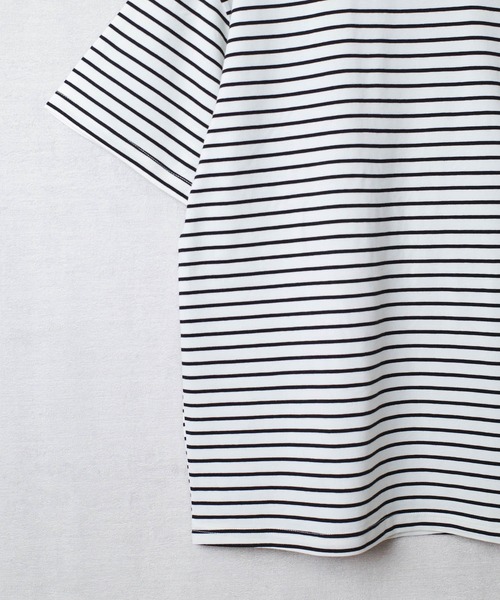 INNOCENT（イノセント）の「【DF001】【D-FACTORY】5.3オンス プレミアム コンフォート ボーダー Tシャツ（Tシャツ/カットソー・メンズ・ブラック×ホワイト/ホワイト系その他/ホワイト×ブラック・MEDIUM/LARGE/X-LARGE/SMALL）」の22枚目の写真