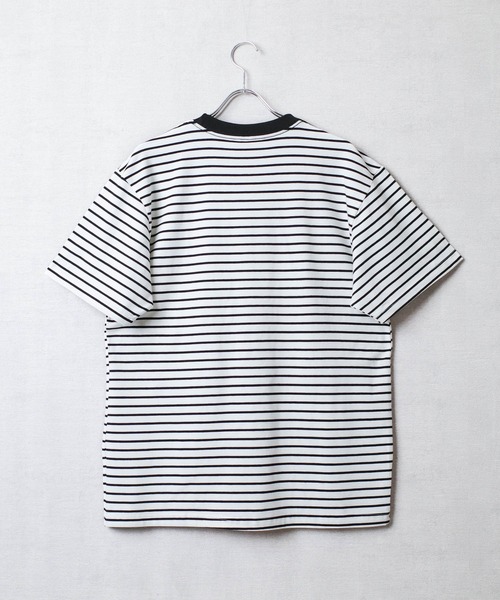 INNOCENT（イノセント）の「【DF001】【D-FACTORY】5.3オンス プレミアム コンフォート ボーダー Tシャツ（Tシャツ/カットソー・メンズ・ブラック×ホワイト/ホワイト系その他/ホワイト×ブラック・MEDIUM/LARGE/X-LARGE/SMALL）」の5枚目の写真