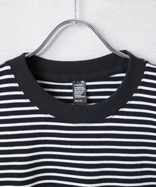 INNOCENT（イノセント）の「【DF001】【D-FACTORY】5.3オンス プレミアム コンフォート ボーダー Tシャツ（Tシャツ/カットソー・メンズ・ブラック×ホワイト/ホワイト系その他/ホワイト×ブラック・MEDIUM/LARGE/X-LARGE/SMALL）」の13枚目の写真