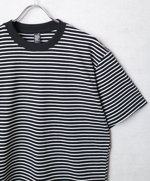 INNOCENT（イノセント）の「【DF001】【D-FACTORY】5.3オンス プレミアム コンフォート ボーダー Tシャツ（Tシャツ/カットソー・メンズ・ブラック×ホワイト/ホワイト系その他/ホワイト×ブラック・MEDIUM/LARGE/X-LARGE/SMALL）」の14枚目の写真