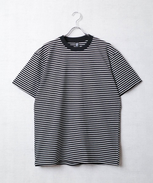 INNOCENT（イノセント）の「【DF001】【D-FACTORY】5.3オンス プレミアム コンフォート ボーダー Tシャツ（Tシャツ/カットソー・メンズ・ブラック×ホワイト/ホワイト系その他/ホワイト×ブラック・MEDIUM/LARGE/X-LARGE/SMALL）」の11枚目の写真