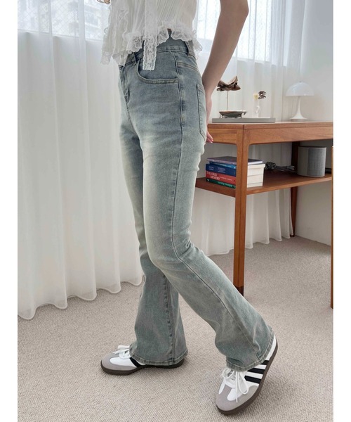 PHILLY（フィリー）の「【美脚シルエット★】ストレッチフレアパンツ（その他パンツ・レディース・ブラック/ブルー・FREE）」の9枚目の写真