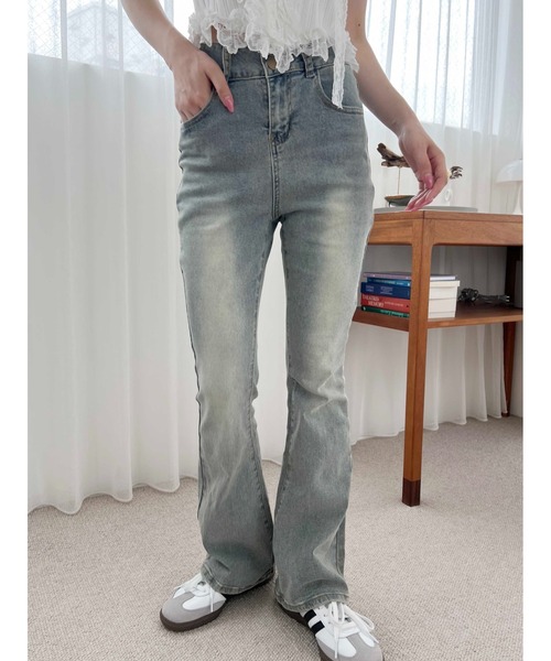 美脚シルエット☆】ストレッチフレアパンツ（その他パンツ