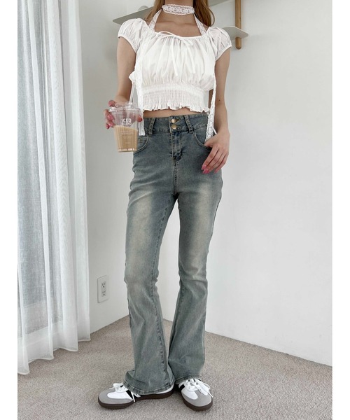 PHILLY（フィリー）の「【美脚シルエット★】ストレッチフレアパンツ（その他パンツ・レディース・ブラック/ブルー・FREE）」の14枚目の写真