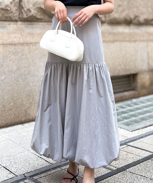 KOBE LETTUCE(コウベレタス)の「切替えバルーンスカート(スカート・レディース・グレー/ブラック/オフホワイト・M)」の17枚目の写真