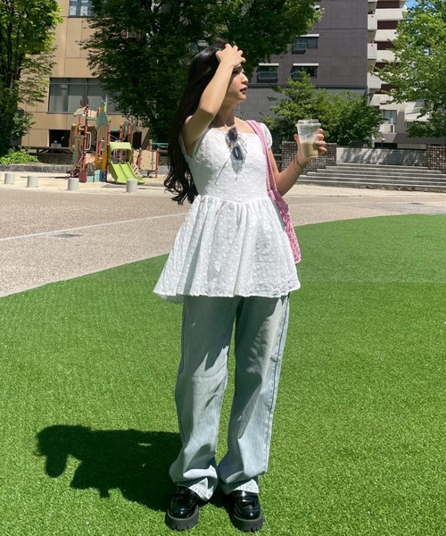 ACLENT（アクレント）の「コットンレースミニワンピース（ワンピース・レディース・イエロー/ホワイト/ブラック・MEDIUM/SMALL）」の14枚目の写真