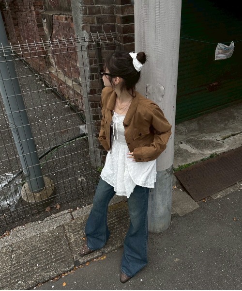 ACLENT（アクレント）の「コットンレースミニワンピース（ワンピース・レディース・イエロー/ホワイト/ブラック・MEDIUM/SMALL）」の16枚目の写真