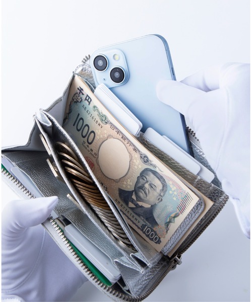 Hallelujah（ハレルヤ）の「長財布 小さい TIDY2.0 Lumina メタリックレザー（財布・レディース・シルバー/ゴールド/ピンクゴールド・FREE）」の15枚目の写真