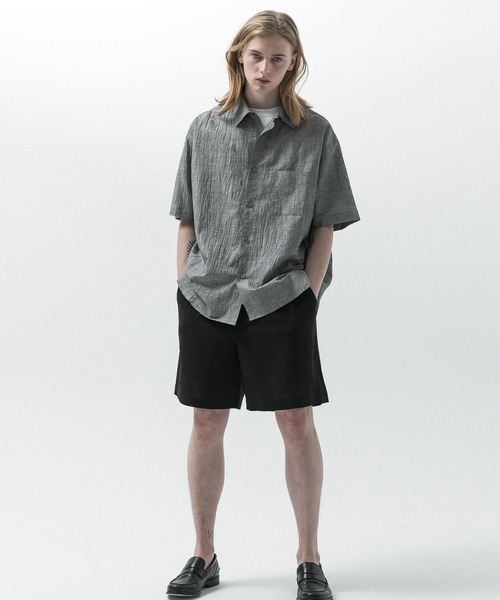 SLICK(スリック)の「【SLICK/スリック】Linen Washer Check Regular Collar Shirt/ リネンワッシャーチェックレギュラーカラーシャツ(シャツ/ブラウス・メンズ・ネイビー/ライトグレー・1/2/3)」の10枚目の写真