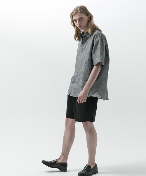 SLICK(スリック)の「【SLICK/スリック】Linen Washer Check Regular Collar Shirt/ リネンワッシャーチェックレギュラーカラーシャツ(シャツ/ブラウス・メンズ・ネイビー/ライトグレー・1/2/3)」の11枚目の写真