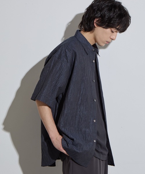 SLICK(スリック)の「【SLICK/スリック】Linen Washer Check Regular Collar Shirt/ リネンワッシャーチェックレギュラーカラーシャツ(シャツ/ブラウス・メンズ・ネイビー/ライトグレー・1/2/3)」の14枚目の写真
