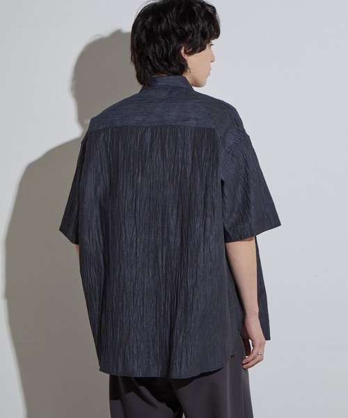 SLICK/スリック】Linen Washer Check Regular Collar Shirt