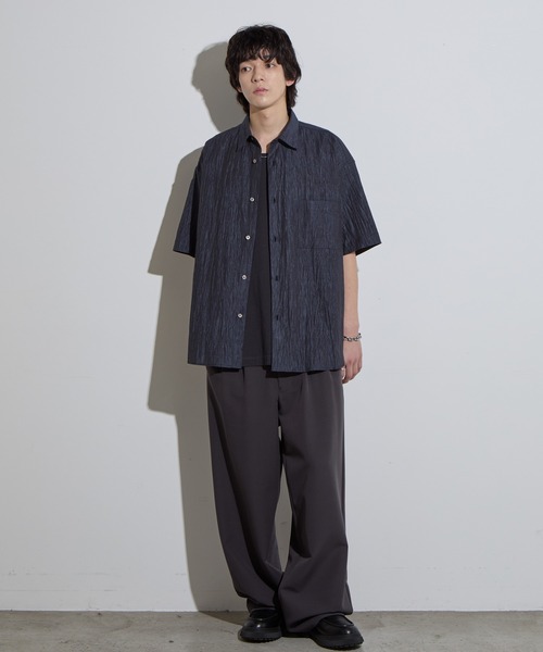 SLICK(スリック)の「【SLICK/スリック】Linen Washer Check Regular Collar Shirt/ リネンワッシャーチェックレギュラーカラーシャツ(シャツ/ブラウス・メンズ・ネイビー/ライトグレー・1/2/3)」の16枚目の写真
